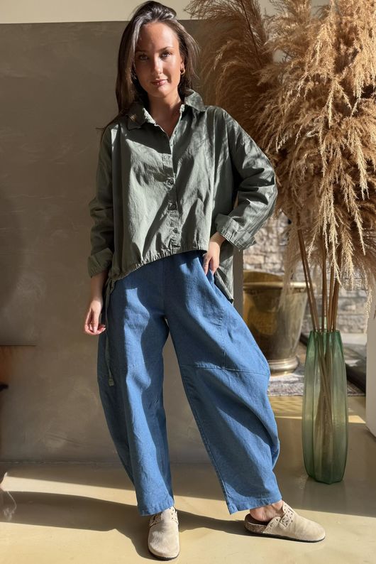 Paloma French Tuck Shirt Soft Khaki